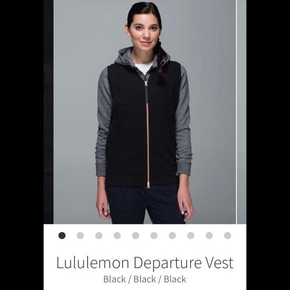 Lululemon Departure Vest black size 8 - Picture 1 of 6